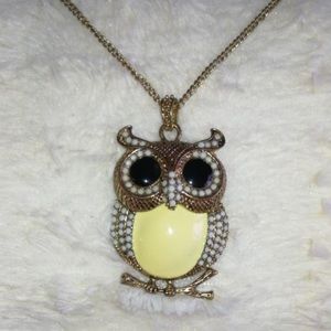 Golden Owl Rope Necklace